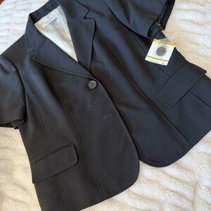 Kasper Seperates Women’s Short Sleeve Blazer New With Tags Size 14 Black